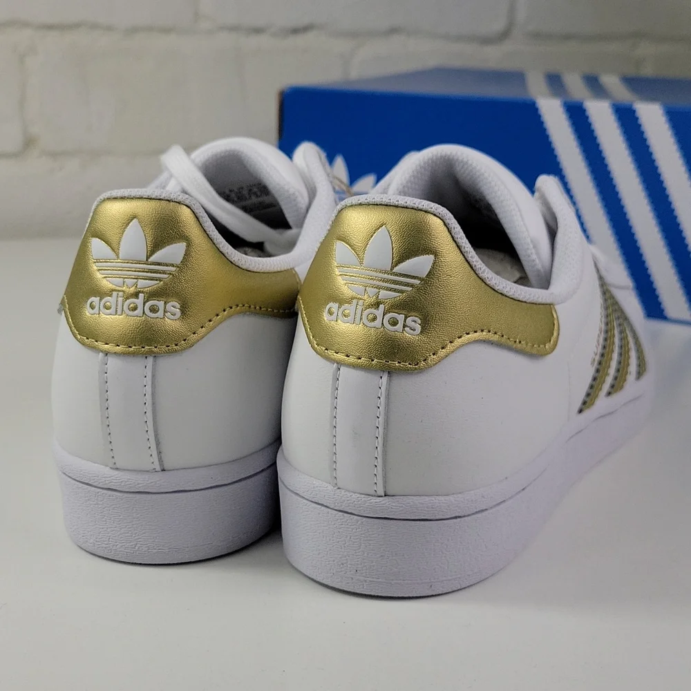 Adidas Originals Superstar White / Gold Womens Sizes - Picture 5 of 8